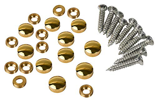 Metany 10PCS Brass Mirror Screws 10mm Decorative Caps Cover Nails Sign Holder Advertising Nails Cap Fasteners Hardware Polished Shiny Gold for Mirrors,Tea Tables, wardrobes or Glass Furniture