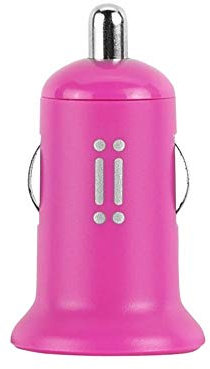 aiino - Autoladegerät 1 USB 1A Anschlüsse, USB-Autoladegerät, Universal USB-Autoladegerät, kompatibel mit iPhone 11/11 Pro/X/8/7/6, iPad, Samsung S10/S9/S8/S7, Huawei, Honor - Pink