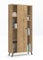 MUEBLES PITARCH | Librería de Salón, Oficina o Despacho, 1 Puerta corredera y 5 Estantes, Patas Negras, Roble Gold, 180x80x33cm (Alto x Ancho x Fondo), Elegante y Resistente, Modelo Kamet