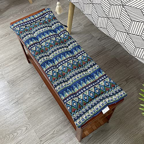 Bench Cushion Pad 2/3 Seater Cotton Garden Bench Cushion 80/100/120cm,Soft Long Bench Chair Cushion for Dining Sofa Indoor Outdoor (100x30cm,E)