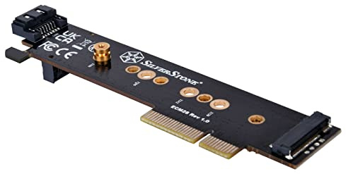 SilverStone SST-ECM28-1-x-NVMe-und-1-x-SATA-M.2-SSD zu PCIe-x4-1HE-Adapterkarte