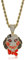 Crystal Joker Necklace for Men, Gothic Joker Clown Head Necklace, Hip Hop Evil Clown Pendant Necklace with 22.8” Chain, Halloween Joker Clown Mask Necklace, Punk Jewelry Gift for Men Boys (Gold)