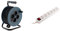 Zenitech Enrouleur ménager 15m 3G1 mm² Gris & Bloc 6 prises 16A 2P+T avec interrupteur blanc