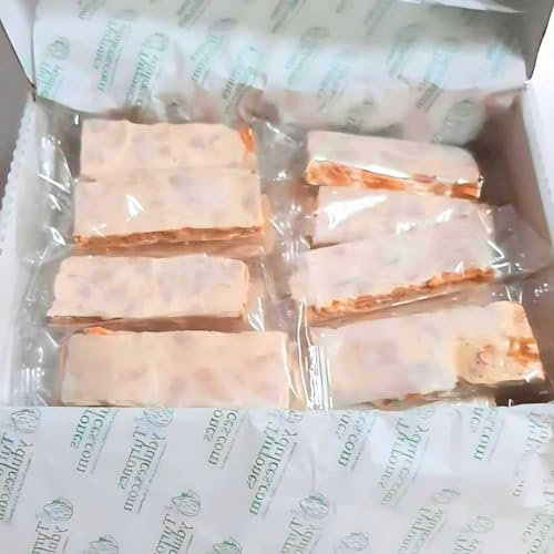Porciones de Turrón Artesano a granel - Formato de 1kg (45ud aprox.) - Turrón de Alicante (duro) - Turrones Fabián