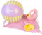Quut - Gartenset mit 1 aufblasbaren Ballons, 1 Gießkanne Cana und 1 Raki (Rech und Schaufel 2-in-1) – Gartenarbeit – Strand – Kinder ab 1 Jahr (Rosa Banane)