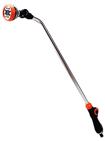 LINZI Garden Hose Spray Gun Gartenbrause, Handbrause Garten-Spritzpistolen, 8 Bewässerung Muster, Extra langer Griff Gartenschlauch Bewässerung Zauberstab, für Gartenbewässerung, Autowäsche