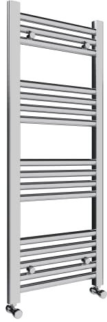 lauenberg 400x1000mm Towel Warmer Flat, Wall Mounted Chrome Plated Steel Bathroom Towel Rail Radiator, Suitable for Central Heating, Electric and Dual Fuel