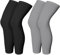 Skylety Kompressions-Beinmanschette in voller Länge, Sport, Radfahren, Beinstulpen für Männer und Frauen, Laufen, Basketball (Schwarz, Grau, M)