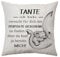 Tante Kissenbezug Geschenk für Tante Geburtstag Dankeschön Andenken Geschenk von Nichte Neffe Geburtstagsgeschenke für Tante Wertschätzung Geschenke Weihnachten Muttertag Idee Geschenke (Tante)