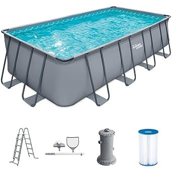 FUNSICLE Piscine Tubulaire rectangulaire Oasis 5,49 x 2,74 x 1,32m