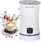 Panana Milk Frother Electric, Automatic Frother and Milk Steamer, Hot & Cold Milk Warmer, 430ml, Temperature Control Auto Shut-Off, for Coffee, Latte, Cappuccino, Chocolate (White)