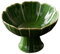 Folpus Bol à Pieds en céramique, Plateau à Fruits, Assiette à collations multifonctionnelle, Bol sur Pied en Forme de Lotus pour Table à Manger de Ferme et, Vert