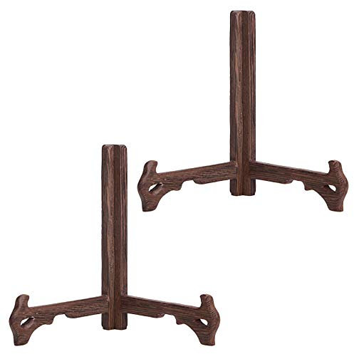 Tisch-Bilderständer, 2er-Set Holz-Bilderrahmen-Ständerhalter, Staffelei, Schüssel, Teller, Foto, Medaillenhalter, Bücherregal, for Hochzeiten, fähig, Uhr (Größe: 6 Zoll) ( Color : One Color , Size : 1