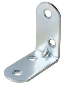 Alberts 837747 Stuhlwinkel | mit abgerundeten Enden | galvanisch blau verzinkt | 40 x 40 x 19 mm | 80er Set