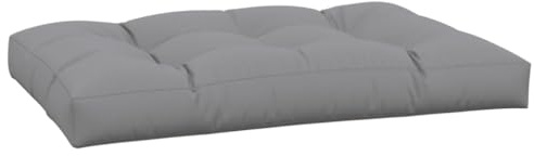 vidaXL Coussin de Palette Gris 120x80x12 cm Tissu