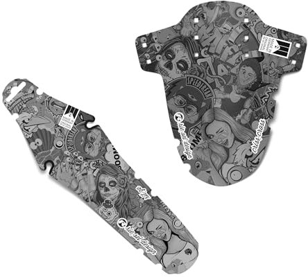 Riesel Design Mudguard Criss:Cross Fahrrad Schutzblech Set vorn und hinten/inkl. Kabelbinder/Fahrrad Spritzschutz für Cyclo Cross und Gravel Bike/Schutzblech (sb ub)