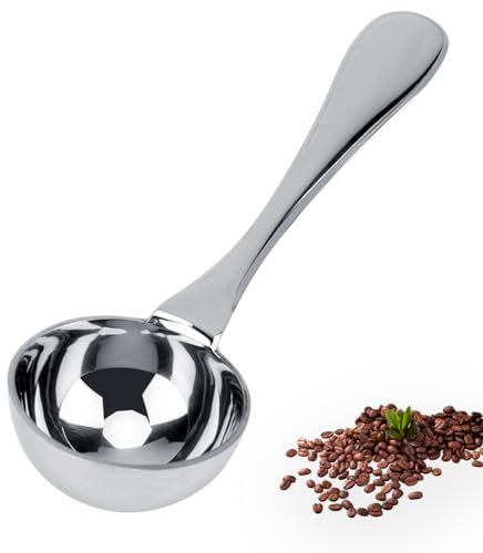 Hominas Cucchiaino da Caffè 25 ml, Misurino Dosatore Caffe in Acciaio Inox con Manico Lungo, Cucchiaio Dosatore per Caffè, Spezie, Polveri e Liquidi