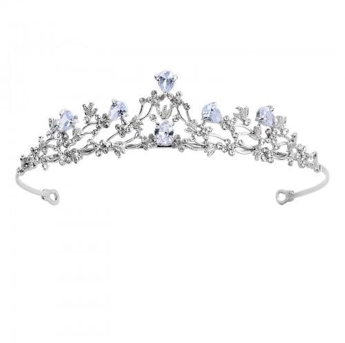 Hochzeit Braut Tiara Diadem Krone, Tiara Kristall Strass, Krone Mädchen,Krone Damen Tiara Birthday, Diadem Silber, Rapunzel Krone, Diademe für Damen Prinzessin Braut Prom Braut Party Hochzeit