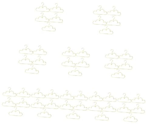 OFFSCH 50 Pcs Perchas para Ropa De Niños Percha para Niños Perchas para Ropa De Bebe Perchas para Ahorrar Espacio Perchas Finas Perchas Infantiles con Pinzas Perchas para Faldas Golden
