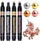 Resiners Stylo marqueur chrome miroir, 4 couleurs de peinture chrome liquide, brillant réfléchissant, 2-5mm plus grande surface d'application, époxy outils et fournitures pour maquette en métal