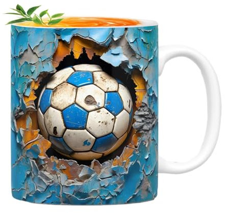 Hole in a Wall Mug | Flat Effect Ball Tumbler Portable - Vivid Colors Ceramic Mug Ceramic Tea Cup for Christmas Easter