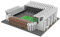 FOCO Offizielles Lizenzprodukt Newcastle United FC St. James' Park BRXLZ-Steine 3D-Fußballstadion BAU-Set