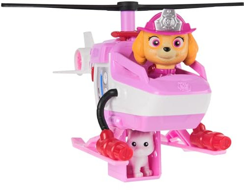 PAW Patrol Fire Rescue - Skyes Rettungshubschrauber mit Skye Hundefigur und Katzenfigur, Spielzeug für Kinder ab 3 Jahren