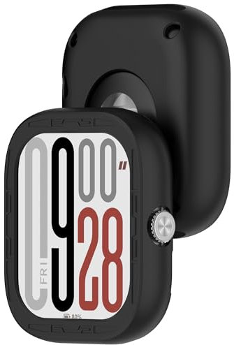 SMYAOSI Coque Silicone pour Xiaomi Redmi Watch 5, Coque Housse de Protection d'écran Cover Pare-Chocs Flexible Case Bumper TPU pour Xiaomi Redmi Watch 5 Accessoires Montres (2 Pièces Noir)