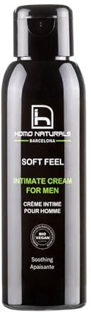 Homo Naturals Soft Feel - Crema Intima per Uomo - Idratazione e Protezione Quotidiana della Zona Intima Maschile - Con Aloe Vera, Calendula e Amamelide - Trattamento Intimo Vegano ed Ecologico - 100 m