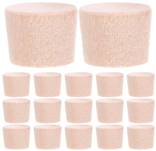 LIOOBO 50 Stück Kork Loch Stecker Bienen Schrauben Buche Schraubstopfen Abfluss Trockenbaudübel Kappe Löcher Weinflaschenstopper Ausschlagen Möbel Abdeckung Holzdübelstopper Hölzern