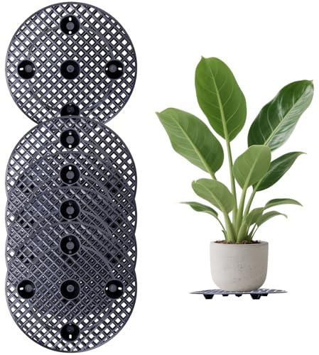 Resiprolty 5 Stück Blumentopfe Mesh Pads, Topfuntersetzer Pflanzen Untersetzer, 30Cm Blumentopf Untersetzer, Blumentopfgitter Matten, Gittermatte Rund FüR Lnnen-Balkon Outdoor Garten (20CM)