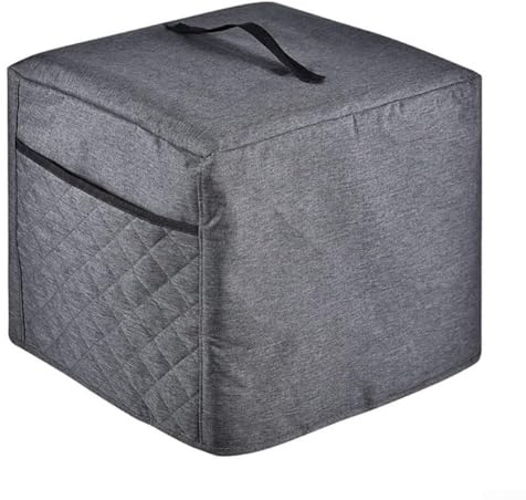 Yhenlovtt Meat Slicer Cover, Waterproof Meat Slicer Cover With Organizer Bag - Heavy Duty 600D Oxford Fabric Dust Cover For Kitchen Appliances 16L X 13W X 13H Inches Grey