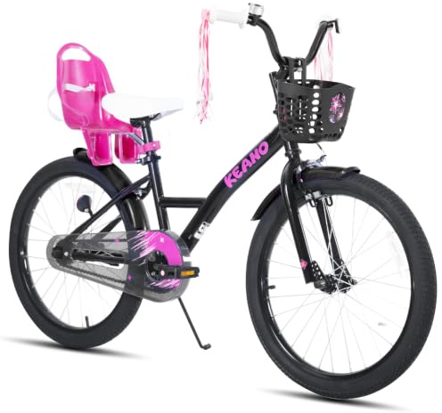 JOYSTAR Zinnia 14/16/20 Zoll Kinderfahrrad für Mädchen von 3-9 Jahren, 14/16 Zoll Mädchenfahrrad mit Stützrädern & Baket & Luftschlangen