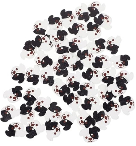 Didiseaon 100 Stück Holzknöpfe Weißer Hintergrund Cartoon Holzdeko Knöpfe DIY Zubehör für Kleidung Mantel Hundemotiv Langlebige Glatte Oberflächen zum Basteln und Dekorieren