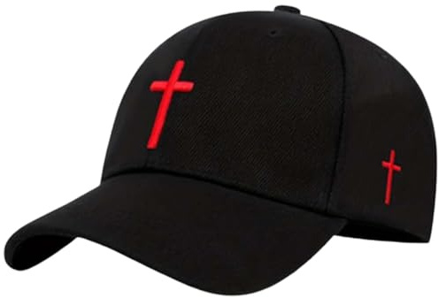 Baseball Cap weiß mit Kreuz-Stickerei optimale Passform, Kappe, White, Baseballcap, Cross, Basecap,Unisex