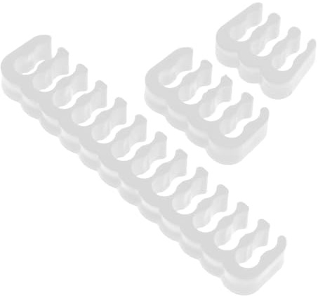 Lurrose Kabelclip 24 Stück Weiß Kunststoff für Netzteil Kabelkamm 24Pin 8Pin 6Pin mitpc Gehäuse Kabelorganisator für Computer Stromkabel
