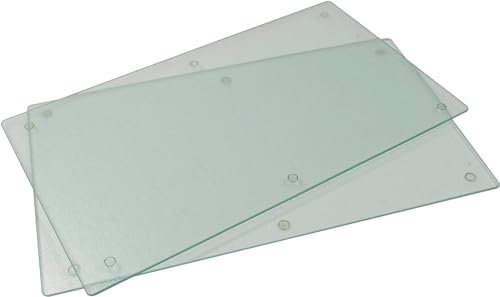 JOCCA- Plaque Protection Vitrocéramique Induction 2 pièces|Couvre Plaque de Cuisson| Accessoires de Cuisine|verre trempé/couper, servir, protéger/résistant à la chaleur|52x30cm|2 pièces