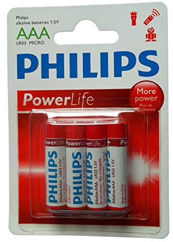 Philips Batterie LONGLIFE 4er-Blister R03 (AAA)