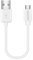 deleyCON 0,15m Micro USB Câble de Charge et de Données Court - Compatible avec Téléphones Android, Smartphones, Tablettes, Lecteurs MP3, Appareils Photo, etc. - Blanc
