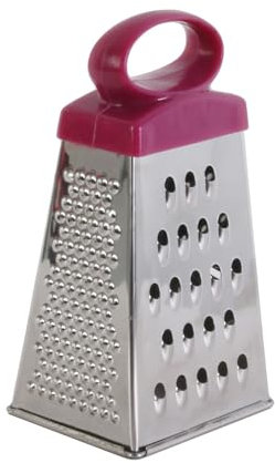 Easy Make CMKB6791 RALLADOR 4 Caras 12 CM Surtido, Acero Inoxidable, Rojo, Negro, Morado Y Verde, 6,50 x 5,30 x 12,70 cm