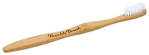 The Humble Co. Bambus Zahnbürste Weiß | Mittel Borsten | Biologisch Abbaubar, Umweltfreundlich, Vegan, von Zahnärzten Empfohlen (1 Packung)