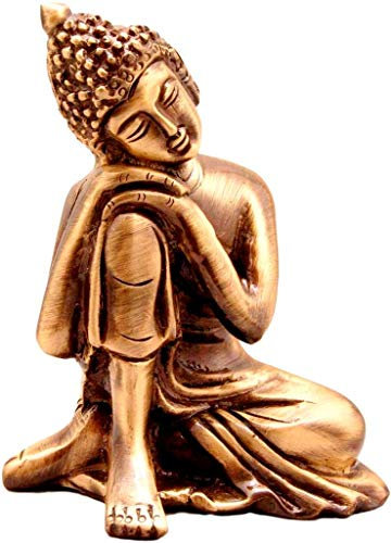eSplanade Ruhende Buddha Statue | Wohnkultur | Metall Statue Figur Idol | Statue - Buddha Statue