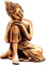 eSplanade Ruhende Buddha Statue | Wohnkultur | Metall Statue Figur Idol | Statue - Buddha Statue