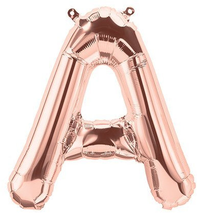 Folien-Ballon/Buchstabe A/Hochzeits-Ballon/Luft-Ballon in Rosé-Gold - Höhe 35cm - 1 Stück - Hochzeits-Deko/Hochzeits-Zubehör/Dekoration Heirat/Luft-Ballons (A Folienballon)