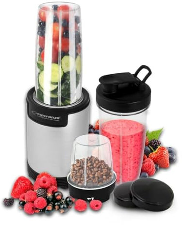 Esperanza EKM030 Nutri Blender 9 en 1 900 W Argenté