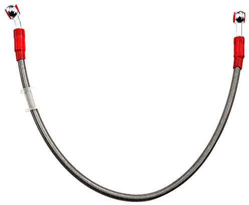 AHL Länge: 65cm Motorrad Silber Kupplung Bremse Schläuche Bremsleitung Ölschlauch Bremsschlauch mit Geflochtenem Edelstahl und Aluminiumlegierung Verbinder