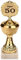 BRUBAKER Pokal mit Jahreszahl - goldene Trophäe mit Marmorsockel - Geschenkidee für runde Geburtstage Jubiläen - Motiv: Super 50