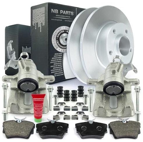 NB PARTS Bremssättel Bremsscheiben Bremsbeläge hinten passend für Nissan Primastar Opel Vivaro