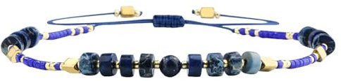 KELITCH Seed Perlen Freundschaft Armbänder Dünne Seil Armbänder Frauen Handgemachten Schmuck (Dunkel Blau E)