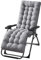 Deckchair Auflagen, mit Rutschfester Abdeckung Hochlehner Sitzauflagen Sonnenliege Auflage, für Gartenmöbel Hochlehner Polsterauflage (Beinhaltet Keinen Stuhl)